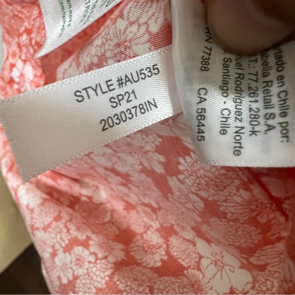 J. Crew Re-Imagined Short Sleeve Button Down Orange & White Floral Print XL - Picture 5 of 7